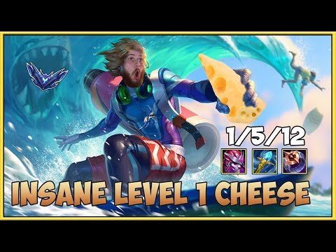 INSANE LVL 1 Singed Cheese vs Camille | NA D3 Avg.|