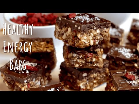 Chocolate Energy Bars Recipe | No Bake, No Sugar Added Healthy Protein Bars | Easy Snacks Bar