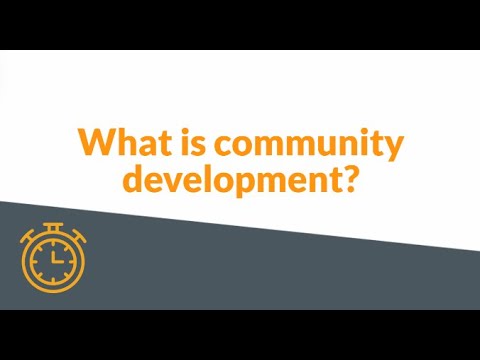 What is community development?