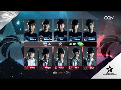 CJ vs JAG Game 1 Highlights - CJ ENTUS vs JIN AIR GREENWINGS - LCK Week 10 - SPRING 2016