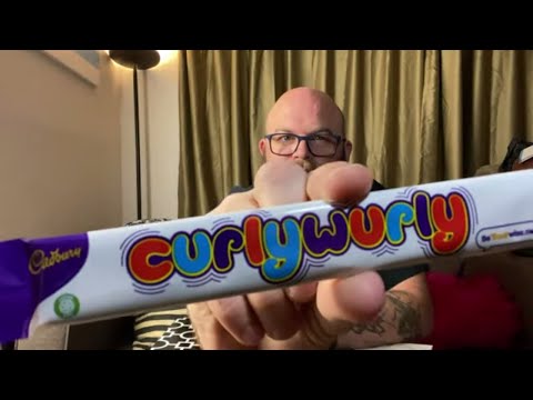 boinger eats a Cadbury Curly Wurly bar (from the UK)