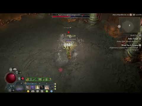 Level 61 Rogue Annihilates Boss in Fallen Temple Capstone Dungeon - Diablo 4 #diablo4 #rogue