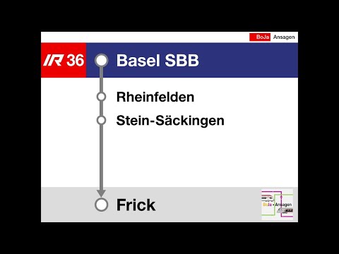 SBB Ansagen | IR36 Basel SBB - Frick | Bauarbeiten | BoJa Ansagen