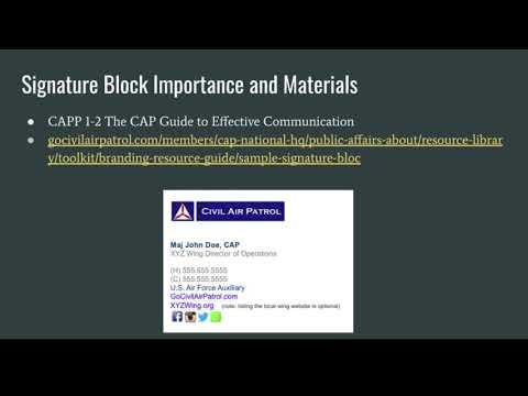 CAP Email Signature Block