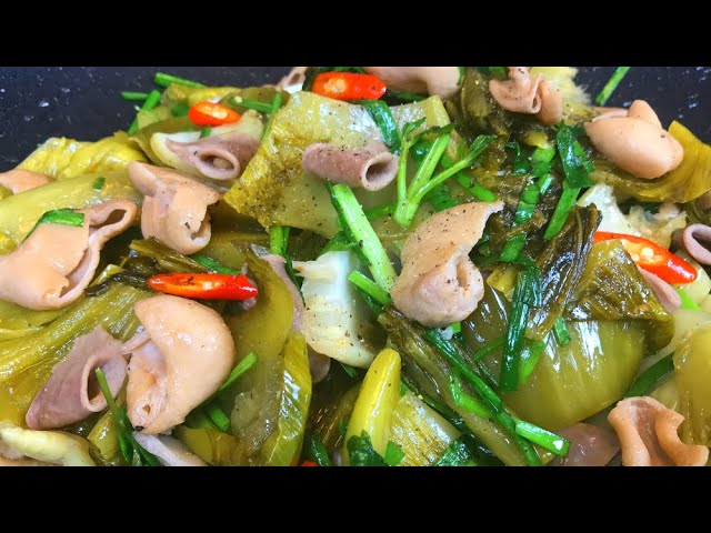 Cách Nấu Lòng Xào Dưa