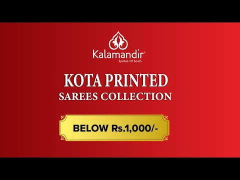 KOTA PRINTED Sarees Collection | Kalamandir l Episode 180