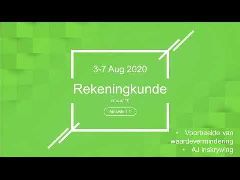 Gr 10 Rek Inleiding tot waardevermindering - Tanya Nel