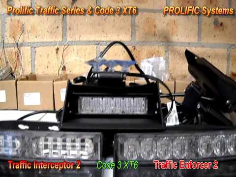 Prolific Traffic Series Dash Deck Safety Warning LED Lights & Code 3 XT6