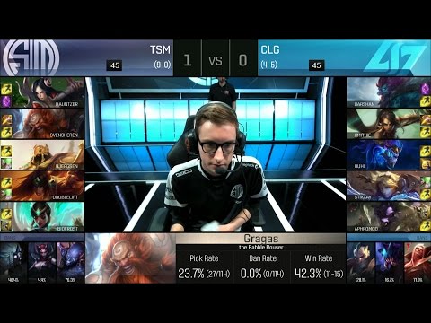 CLG vs TSM Game 2 - NA LCS Summer 2016 W5D3 - Counter Logic Gaming vs Team Solomid