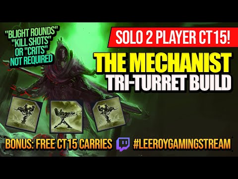 BEST Technomancer Build Outriders Solos 2 Player Gold CT15 - The Mechanist Tri Turret Build