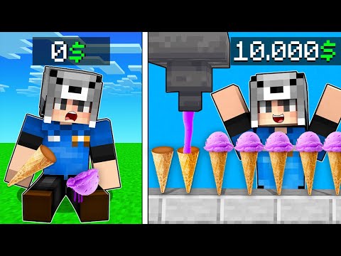 DONDURMA SATARAK MİLYARDER OLDUM 😱 - Minecraft