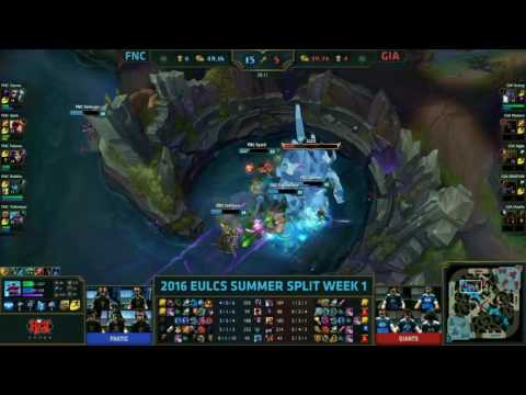 [highlights] FNC vs GIA Game 1 LCS mùa hè 2016