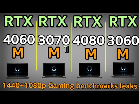 RTX 4060 laptop VS RTX 3060 M VS RTX 4080 LAPTOP VS RTX 3070 TI M Gaming Benchmarks 1440p +1080p
