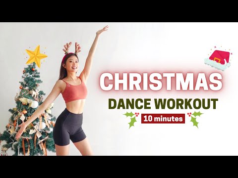 10 min Christmas Dance Workout! Burn Off Holiday Calories ~ Emi