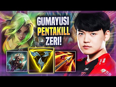 GUMAYUSI GETS PENTAKILL WITH ZERI! - T1 Gumayusi Plays Zeri ADC vs Xayah! | Season 2022