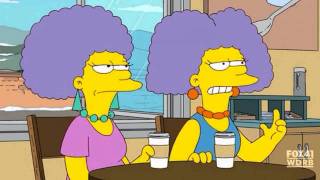 The simpsons - Patty and Selma's real hair