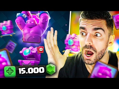GASTEI 15 MIL GEMAS ATRAS DO GOLEM DE ELIXIR NÍVEL MAXIMO NO CLASH ROYALE!