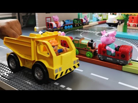 Dump Truck, Peppa Pig ,Thomas, Wooden,Brio,Train Construction, George Wooden, Thomas, Brio,  ASRM, Video