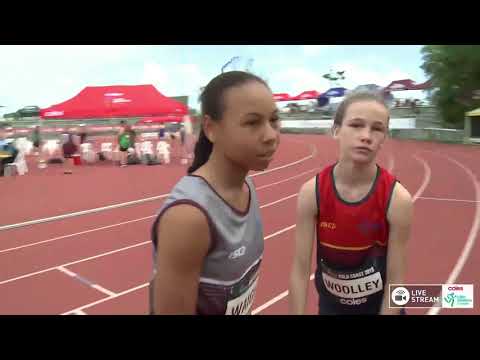 U13 Womens 100m - Heat 2 - 2018 Coles Little Athletics Championships
