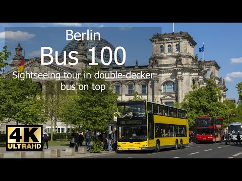 City Walk BERLIN - Bus Drive LINE 100 (from Zoologischer Garten to Alexanderplatz)