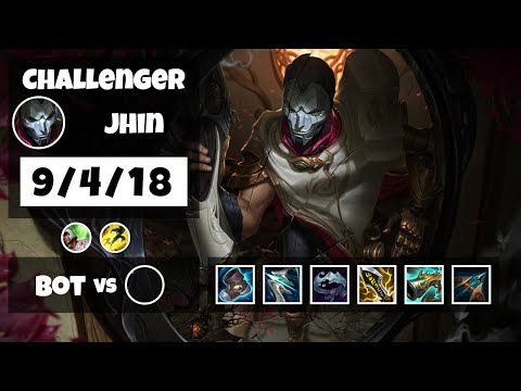 Jhin Bot Lane 11.11 Challenger Gameplay Replay S11 (9/4/18) - OCE