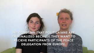 Statement by two expelled participants of #Delegation4Peace (German with English subtitles)