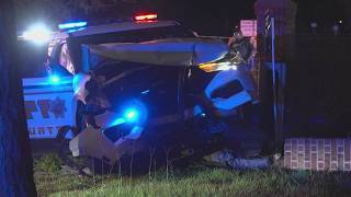Child dies after crash involving suspected intoxicated driver, HCSO patrol car