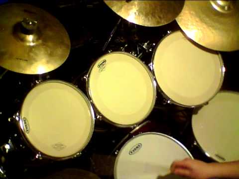 Marty Harvey Drum Solo Cherry Wine Red Yamaha Stage Custom Drums