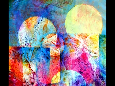 Acryltechniken kombinieren   Combining acrylic techniques  Nr 1