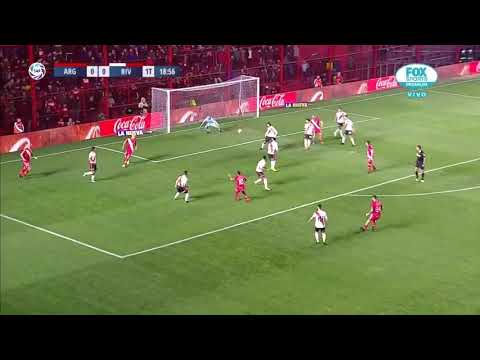 Gol de Batallini. Argentinos Juniors 1 - River 0. Fecha 1. Superliga Argentina 2019/20