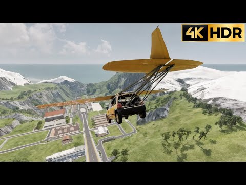 Car Jump Arena Crashes #2 BeamNG Drive (High Speed)