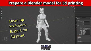 Cleaning and preparing your Blender created model for 3d printing