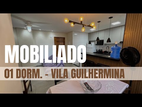 FURNISHED 1 BEDROOM APARTMENT FOR SALE IN VILA GUILHERMINA, PRAIA GRANDE/SP - R$320,000.00!