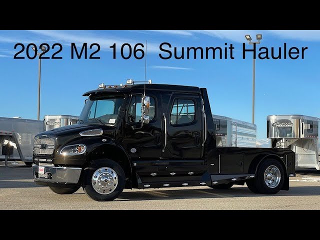 A preview image of the linked video showcasing 2022 Freightliner M2 106 Summit Hauler