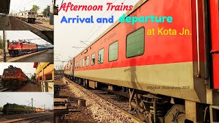 preview picture of video 'Afternoon Trains, Arrival and Departure at Kota Jn.'
