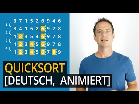Quicksort Algorithm [with animation, German]