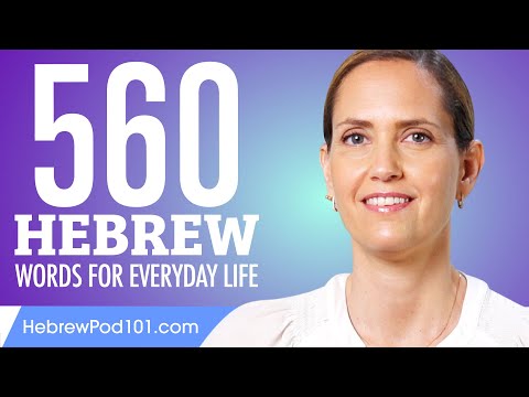 560 Hebrew Words for Everyday Life - Basic Vocabulary #28