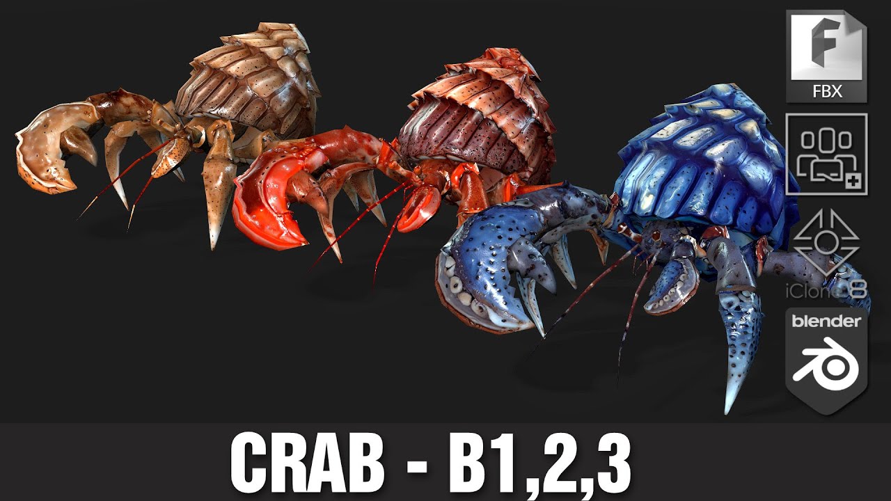 Crab-B1 3D Model