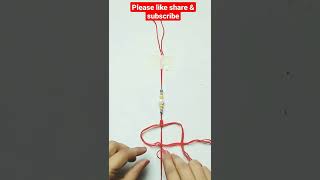 How to make easy & simple friendship band #friendshipband #rakhi #band #youtubeshorts shorts