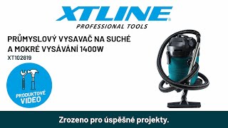 XTline Průmyslový vysavač na suché a mokré vysávání s příslušenstvím 1400W XT102819