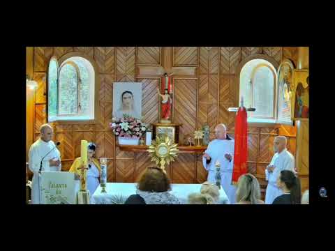 Adoracja w Czatachowej, opętany człowiek krzyczy!!!! zamknij się!!!! atak złego ducha