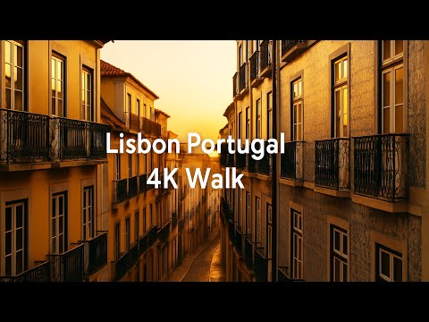 Lisbon Portugal 4K Walk | Evening Stroll Through Historic Streets