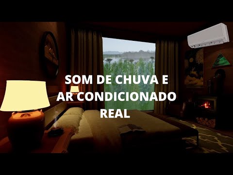 Som de Chuva e Ar Condicionado Dentro de Um Quarto Arrumado | Asmr 11 h