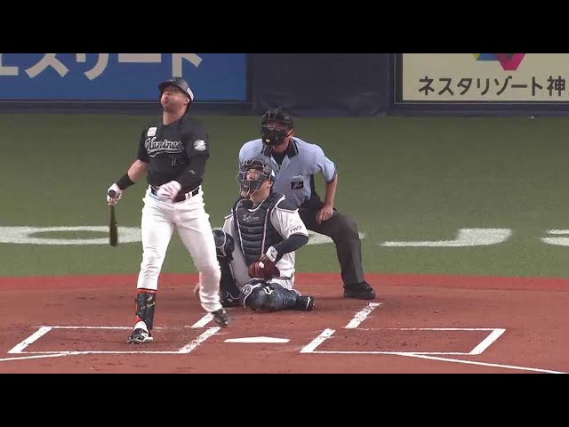 【1回表】マリーンズ・マーティン 先制となるフェンス直撃のタイムリー2ベースヒット!! 2021/6/29 B-M