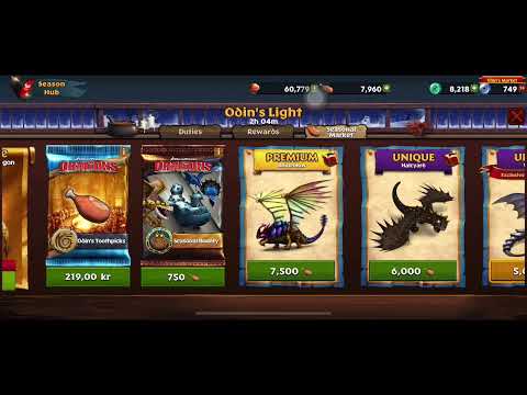 Rise of Berk | SEASONAL MARKET: Odin’s Light-Toothpicks (Duskgust and 10 Seasonal Bounty Card Packs)