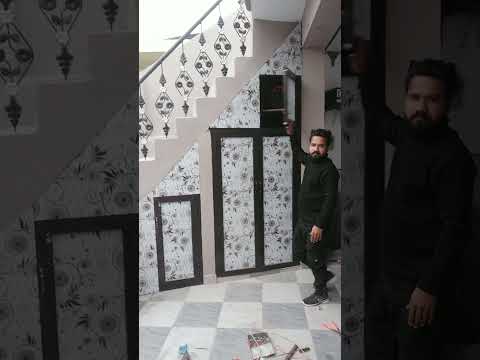 Sidi ke niche almari||Under stair space covered ideas