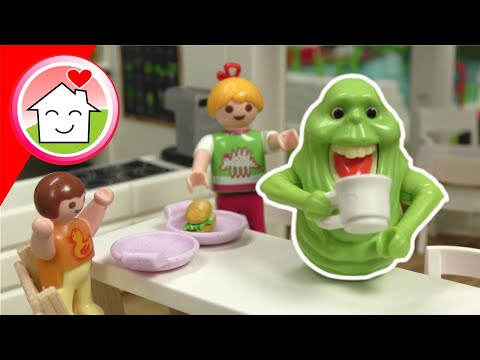 Playmobil Film Familie Hauser - Slimer bei Familie Hauser - Ghostbusters Video für Kinder