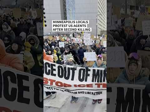 Video Thumbnail: Minneapolis locals protest US agents after second killing in one month | AFP