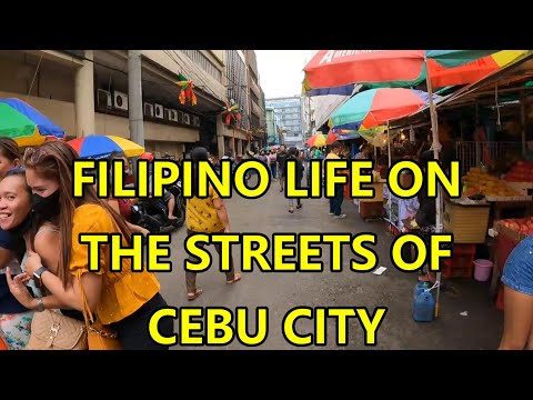 VIDA FILIPINA NAS RUAS DA CIDADE DE CEBU! SITES E SOM!