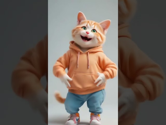 Cute Cat Dancing Ai Cat Dance Free Video Footage
